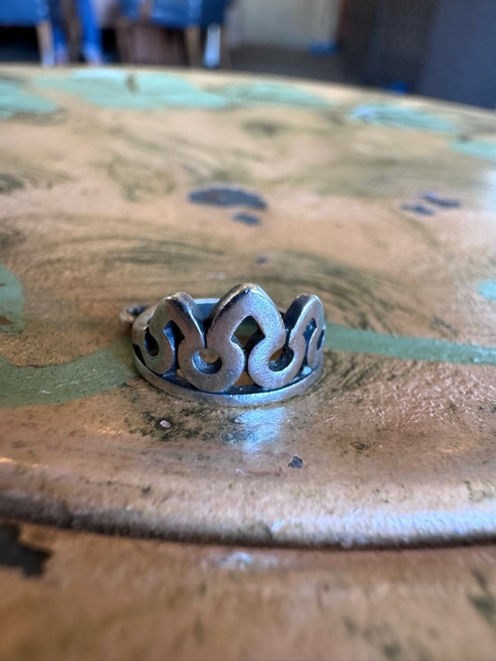 James Avery Crown-Style Silver Tone Ring